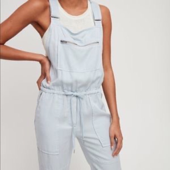 ARITZIA | WILFRED FREE 'VALLETTA OVERALLS' DRAPEY WASHED TWILL CINCH TIE WAIST - Picture 4 of 11